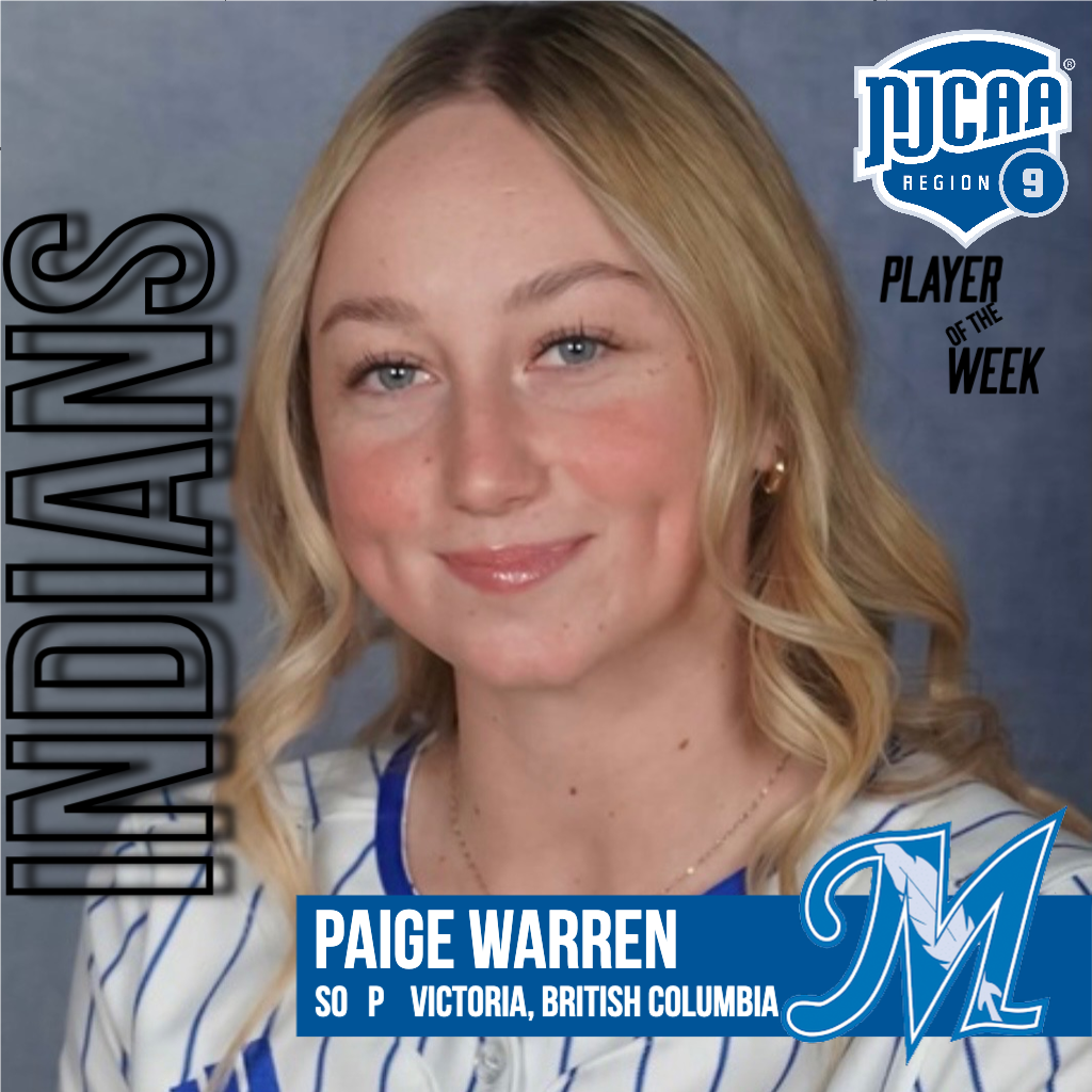 Week 1 - Player of the Week Paige Warren from McCook CC